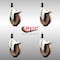 Service Caster 5 Inch 316SS High Temp Glass Filled Nylon 1-1/8 Inch Stem Caster Set Lock Brake SCC-SS316TTLEX20S514-GFNSHT-118-4 - alternate 3